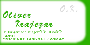 oliver krajczar business card